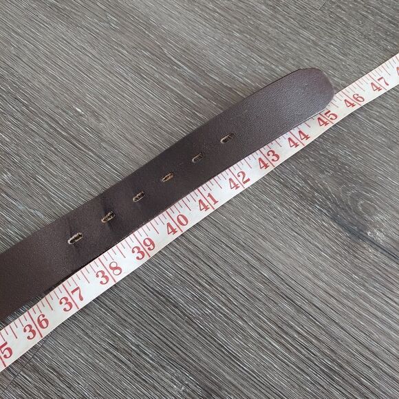 Brown Leather Belt 40 - Picture 4 of 5